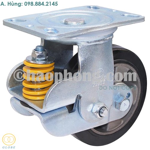 Globe 125 Plate, Shock absorb rubber caster