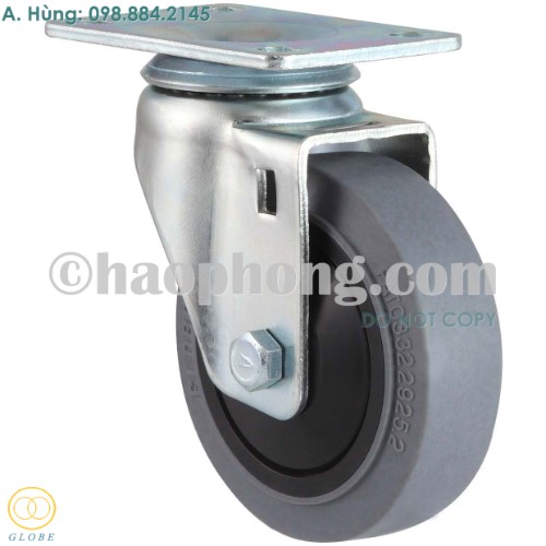Globe 75 Plate, Grey conductive rubber caster