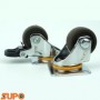 SUPO 25 Plate, Brown TPR Light duty caster