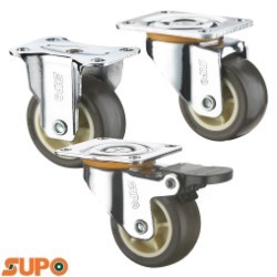 SUPO 32 Plate, Brown TPR Light duty caster