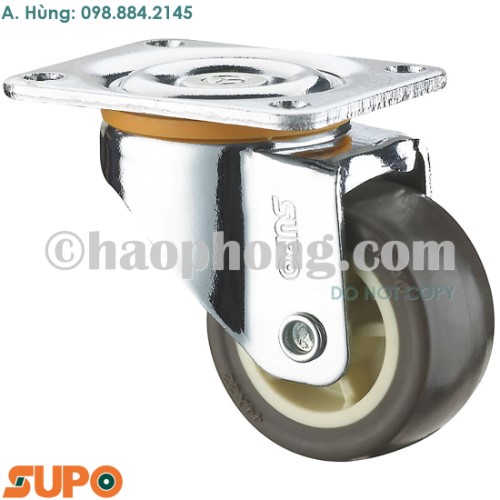 SUPO 32 Plate, Brown TPR Light duty caster