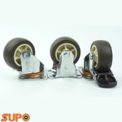 SUPO 50 Plate, Brown TPR Light duty caster