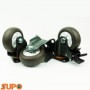 SUPO 100x38 Plate, Brown TPR caster