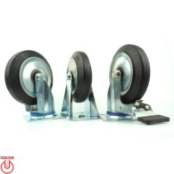 Phong Thanh R130 Plate, Steel core rubber caster