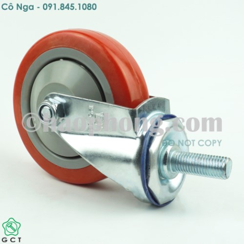 Gia Cuong 125 Threaded stem, PP core PU caster