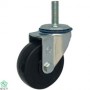 Gia Cuong 75 Threaded stem, Solid rubber caster