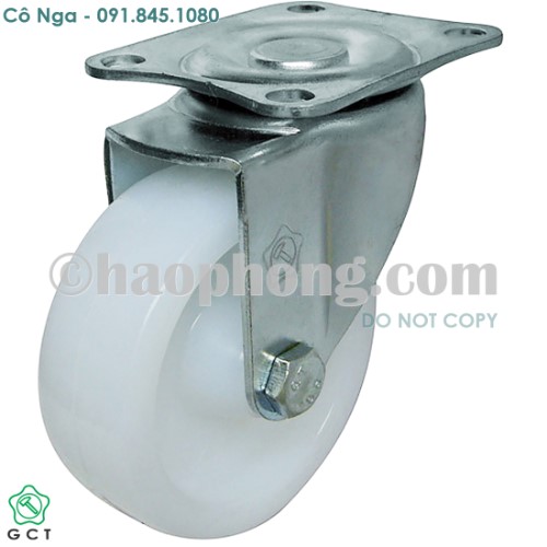 Gia Cuong 75 Plate, White PP caster