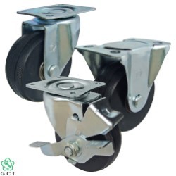 Gia Cuong 100x38 Plate, Rubber caster