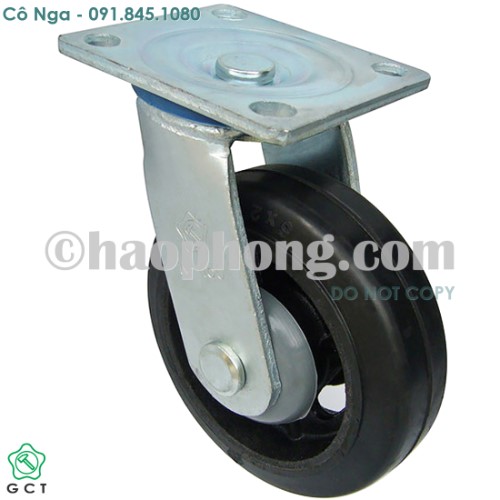 Gia Cuong K130 Plate, Cast-iron core rubber caster