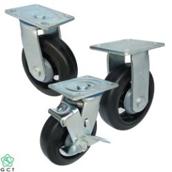 Gia Cuong K150 Plate, Cast-iron core rubber caster