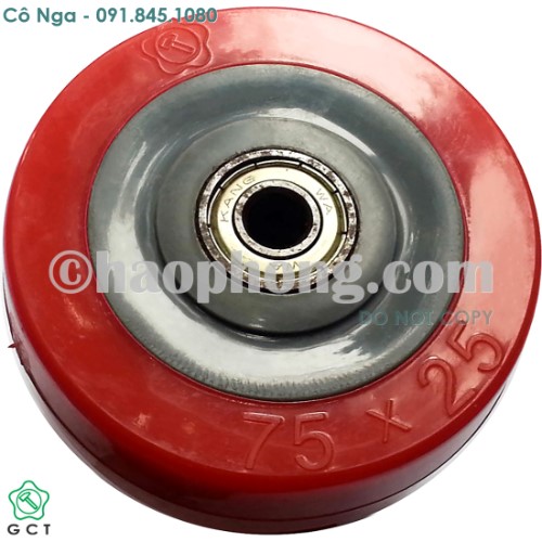 Gia Cuong 75 Red PVC wheel