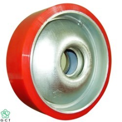 Gia Cuong 100x32 Steel core PU (Red) wheel
