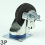 Affordable PL100 Plate, Solid rubber caster