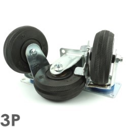 Affordable PL130 Plate, Solid rubber caster