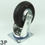 TDP 3P 150 Plate, Cast-iron core rubber caster