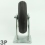 TDP 3P 200 Plate, Cast-iron core rubber caster