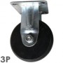 TDP PH130 Plate, Cast-iron core rubber caster